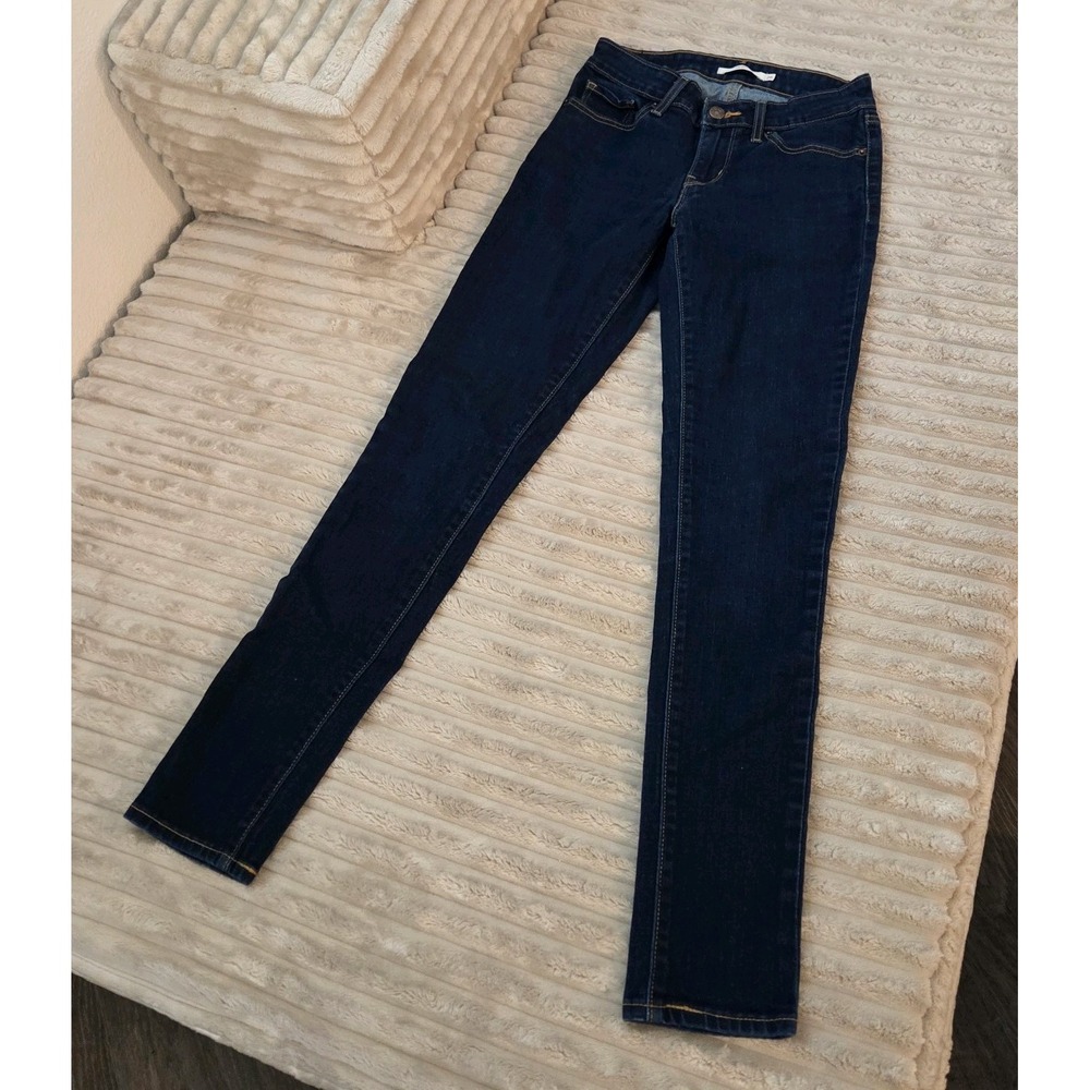 Levi's 711 Skinny Jeans Women Size 26x32 Dark Wash Blue